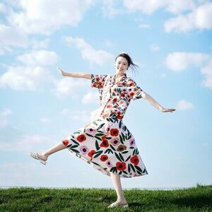 NWOT Uniqlo x Marimekko 2024 Summer Linen Cotton Skirt